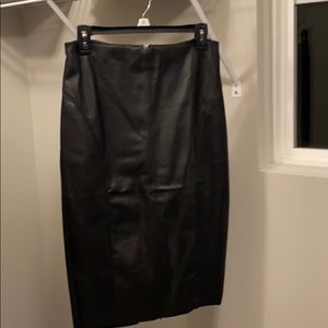 Black Express leather skirt